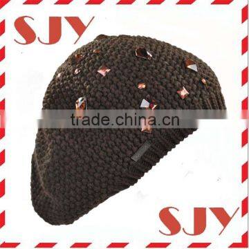 New design fashion french lady decorate beret hats