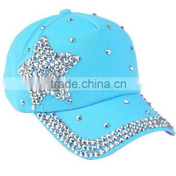 Fashion design custom rhinestone wholesale brand caps hats