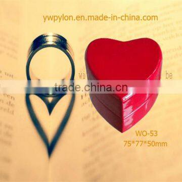 Red glossy heart wooden jewelry box manufacturer China