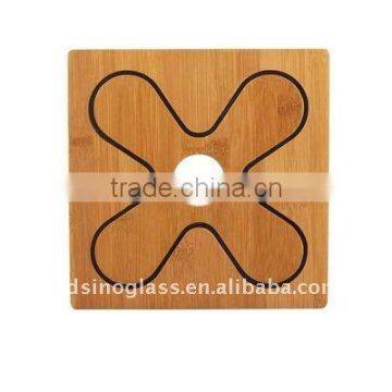 SINOGLASS 2-in-1 Square Bamboo Trivet