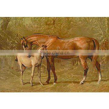 Thoroughbred Mare and Foal 24x36 Giclee