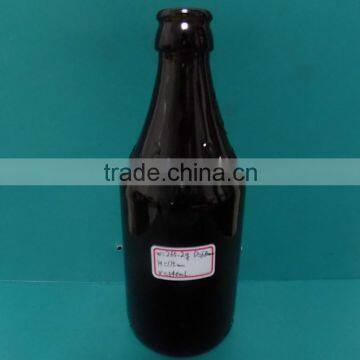 340ml short amber glass beer bottle