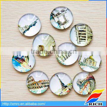 Customized souvenir gifts glass fridge magnet sticker wholesale