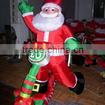 Inflatable Santa with bike