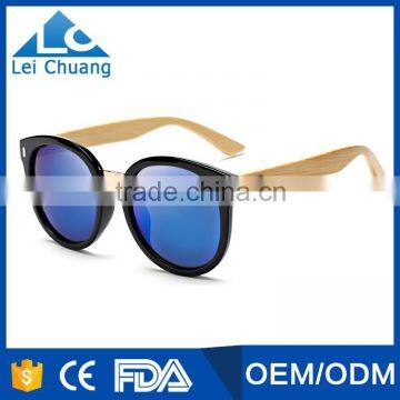 free sample high quality round PC frame bamboo wooden sunglasses china manufacture