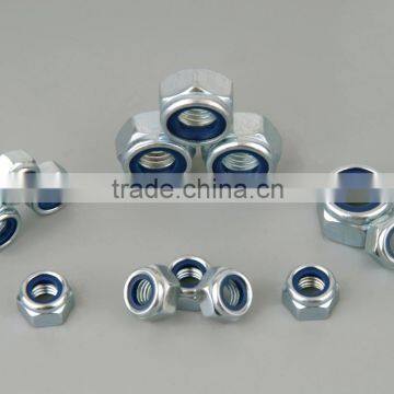 Various sizes Din985 Nylon Nut with zinc plated