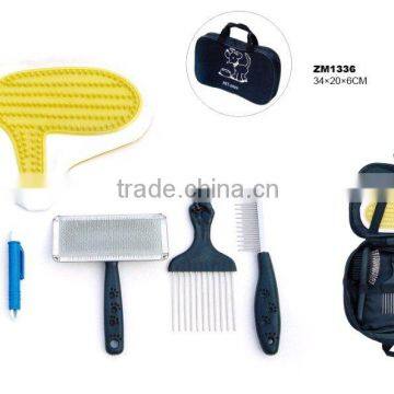 pet grooming set packing by nylon bag