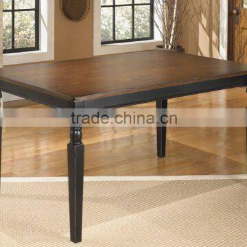 Customized retro style carved table leg wooden restaurant dining table