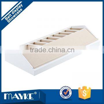 Unique Wooden 10-Grid Belt Display Stand photo-4