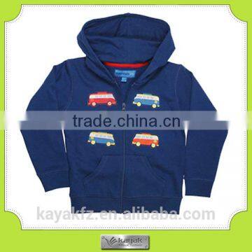 custom navy printed children cotton hoodies