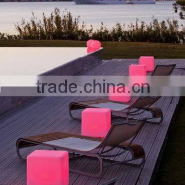 Light up PE plastic chairs/led chair/light cube seat