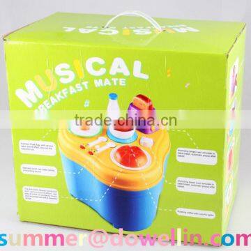 plastic education toy for kids.easy sell item.breakfast table.with music and light