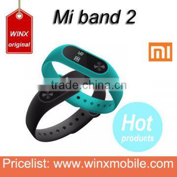 Black Original Xiaomi mi band 2 smart watch Waterproof IP67 silicon bracelet 60mAh