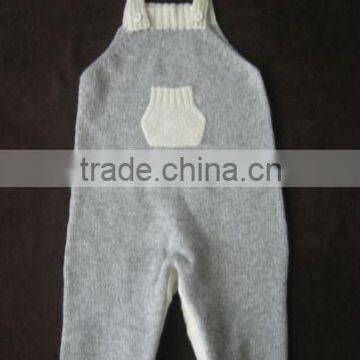 Cotton Cashmere Baby Overalls Sweater