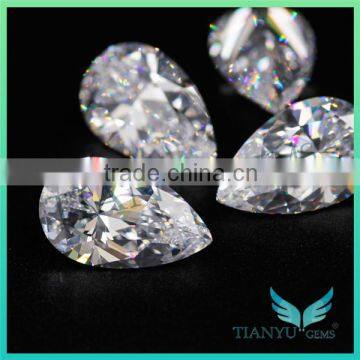 Hot Sale Artificial CZ Gemstones Wholesale 6*8 White Heat Pear Cut Loose Cubic Zircon Price Free Samples photo-6