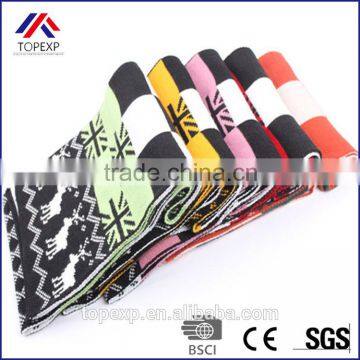 Wide Striped Scarf Female Knitted Scarf photo-6