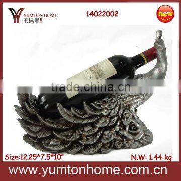 Resin peacock single animal wine bottle holder