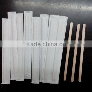 alibaba china supplier hot sale individual wrapped wooden coffee stirrers