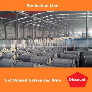 100/500kg hot dipped galvanized wire coil,cheaper galvanized wire for wire rope,big fencing wire,binding iron wire