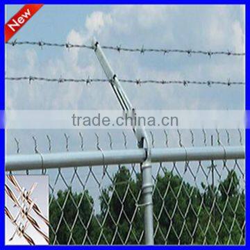 DM alibaba perimeter fence, chain link fence top barb wire