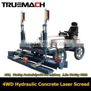 Construction Fully Hydraulic 4 Wheel Drive Ride On Concrete Laser Screed Machine
