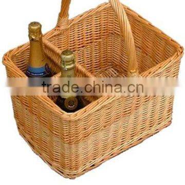 handle wicker wine basket for carrier