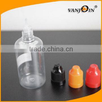 50ML PET Plastic Dropper Bottle Childproof Caps Clear Transparent