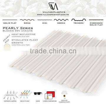 Translucent Polycarbonate Corrugated ROMA Sheet Ideal for Plants(Pearly RED ROMA) photo-2