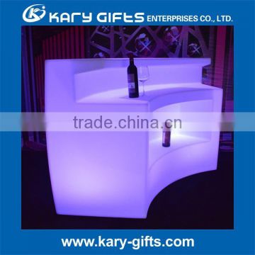 Commercial RBG color changeable rechargeable luminous outdoor bar counter for sale