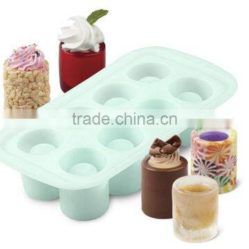 8-Cavity Round Shot Glass Silicone Mold