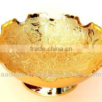 Gold Plated Bowl Gift Item Beautiful Kitchen Accessory Brass Gold Plated Bowls photo-2