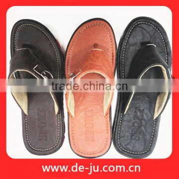 Flip Flop Sandals Leather Strap Mens Leather Slippers