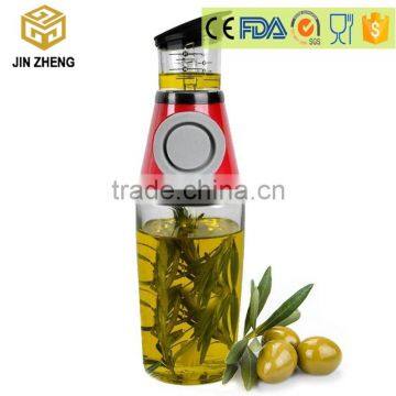 500ml Oil Vinegar Sauce Glass Bottle Pump Spray Container Cruet Condiment Dispenser with Measure Scales Home Kitchen Tools