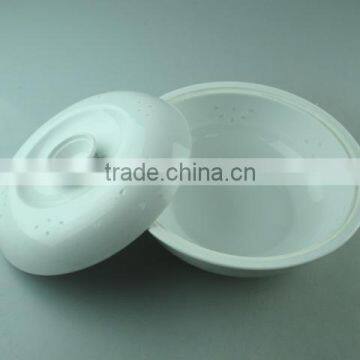 Stocklot White Ceramic Soup Tureen/dinnerware With Cover in Cheap Price photo-2