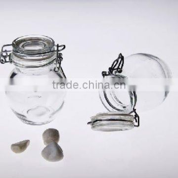 small airtight glass jar