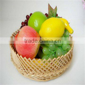 round wicker tray basket for food and vegetables