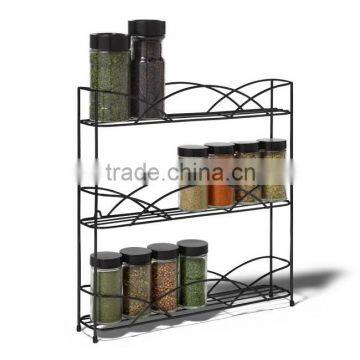 3 Tier Shelf Freestanding Metal Kitchen Corner Spice Rack