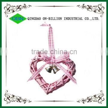 Christmas decoration hanging wicker heart for sale