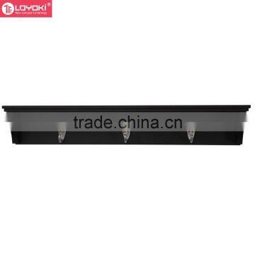 New Design Entryway Wall Shelf With 3 Metal Hooks Wide Hat & Coat Rack Key Holder Wall Mounted Hook photo-4