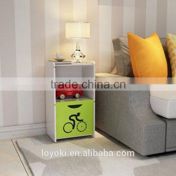 Hot Selling Wood Doors Designs Modern Cute Bedside Cabinet photo-3