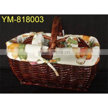 100%handmade willow basket storage hamper craft