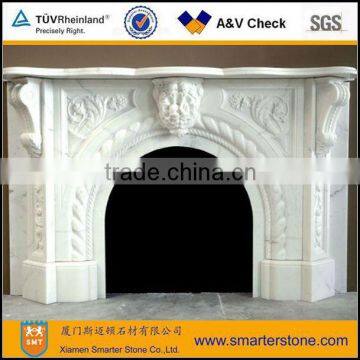 Modern White Fireplace Mantel