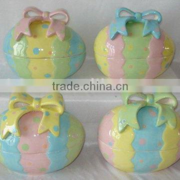 Ceramic easter egg jar\easter gifts