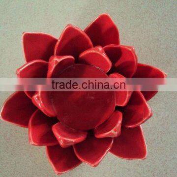 ceramic candle holder wholesale with flower design for Valentine's & Wedding