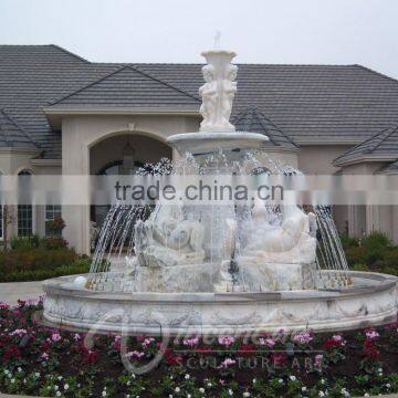 Custom hand carved stone carvings and sculptures marble outdoor water fountains