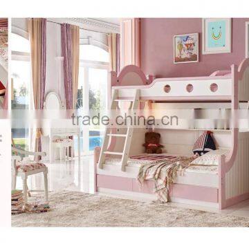 MJ665 2016 New Luxury Colorful White Bedroom Set Wooden Children Kids Teenager Bedroom Set photo-6