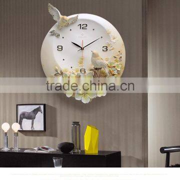 M0027 Momoda Living room Creative modern fancy elegant 3D flower wall clock quiet quartz decoration large wall clock