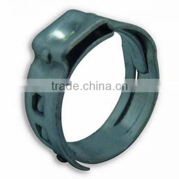 Single ear hose clamp