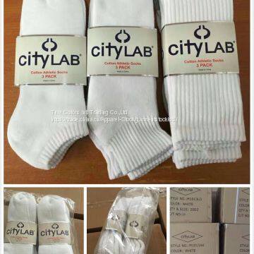 city LAB branded socks stock lot, Towel cotton athletic Socks 20,000pcs