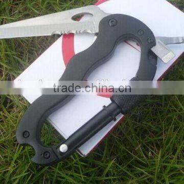 Outdoor Multifunction Climbing Carabiner Tool With Survival Knife photo-4